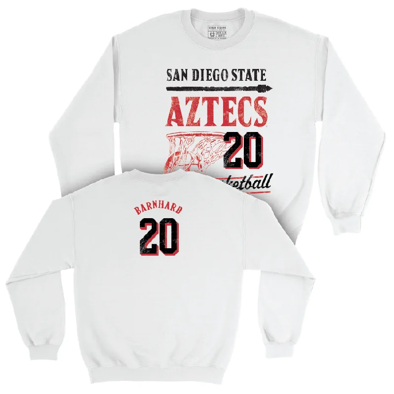 Personalized Basketball Jersey For Fan Clubs-SDSU Women's Basketball White Hardwood Crew  - Bailey Barnhard