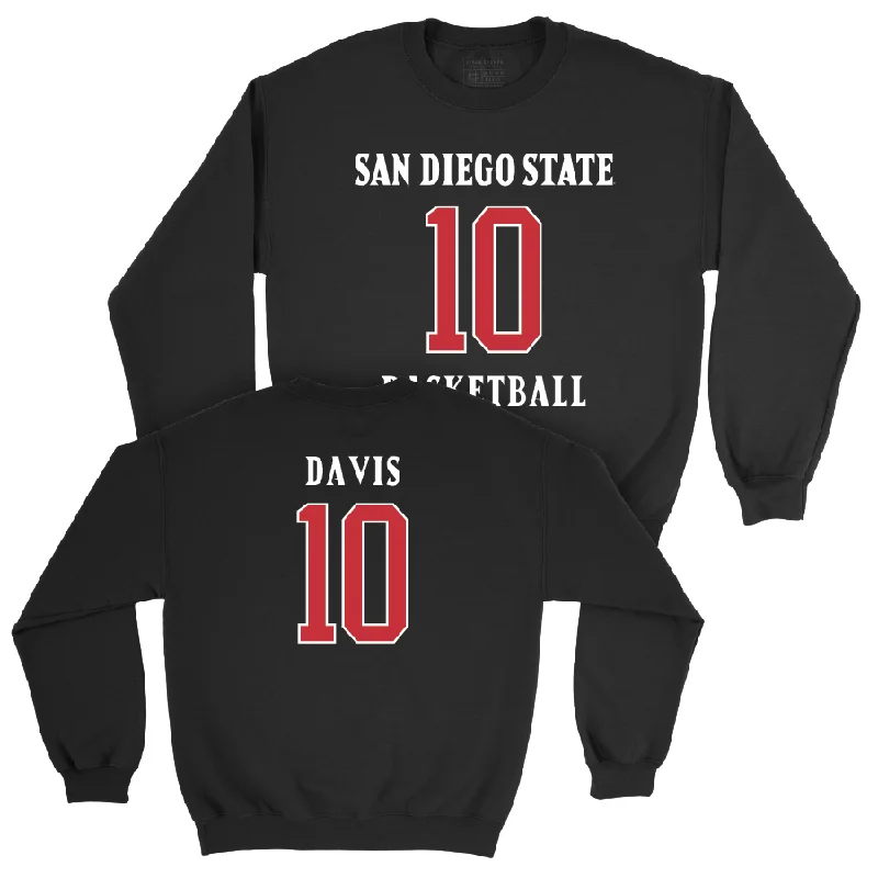 Personalized Basketball Jersey For Group Orders-SDSU Women's Basketball Black Sideline Crew  - Mia Davis