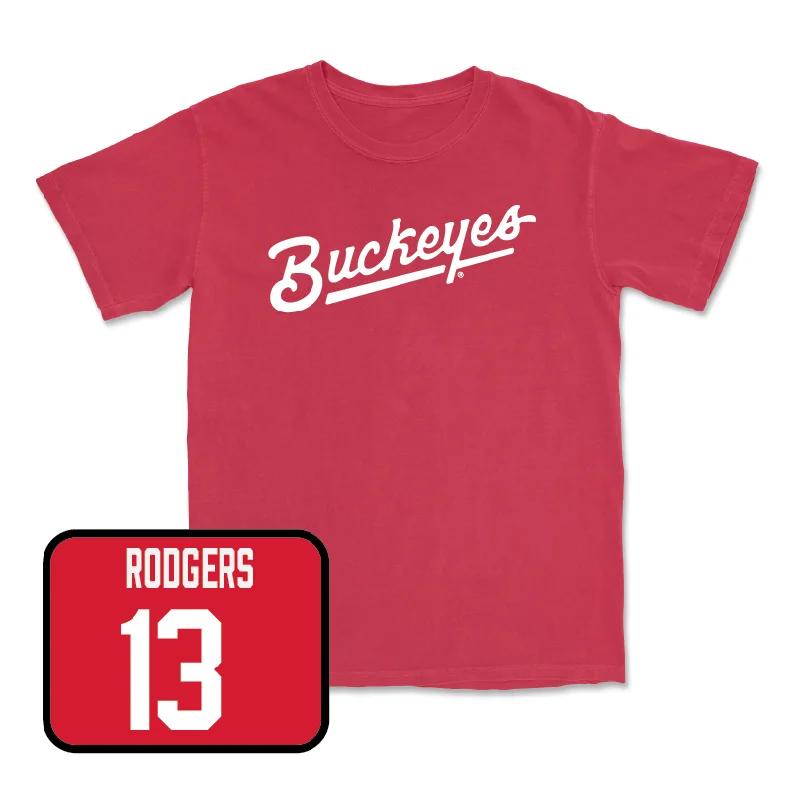 Football Jersey With Your Own Design-Red Football Script Tee  - Bryson Rodgers