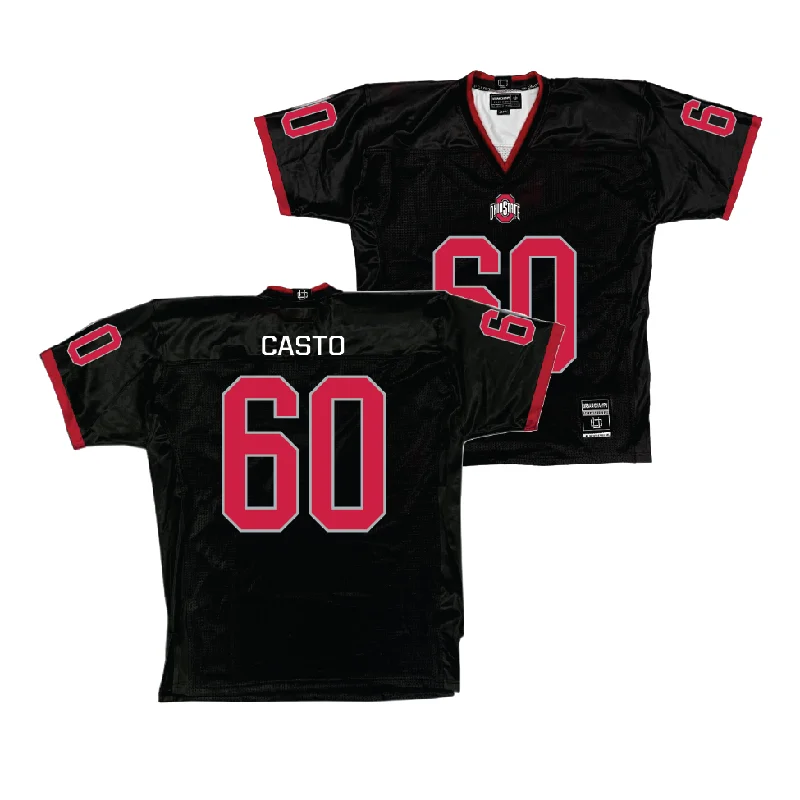 Personalized Football Jersey For Fan Clubs-Black Ohio State Football Jersey   - Cade Casto