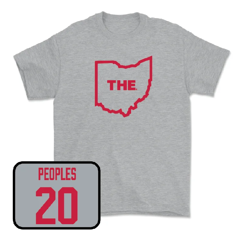 Custom Football Jersey For Player Engagement-Sport Grey Football The Tee   - James Peoples