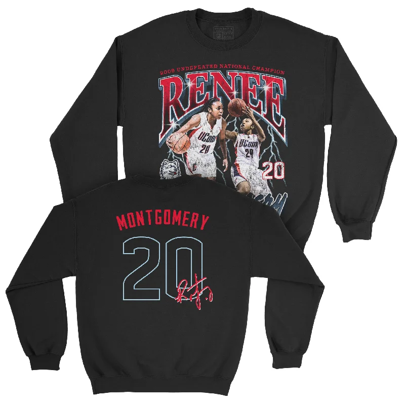 Personalized Basketball Jersey For Player Milestone Gifts-Legacy Collection: Renee Montgomery Graphic Black Crewneck