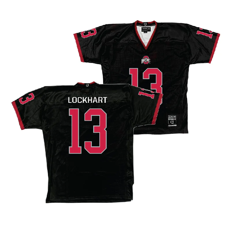 Personalized Football Jersey For Exclusive Team Merchandise-Black Ohio State Football Jersey   - Miles Lockhart