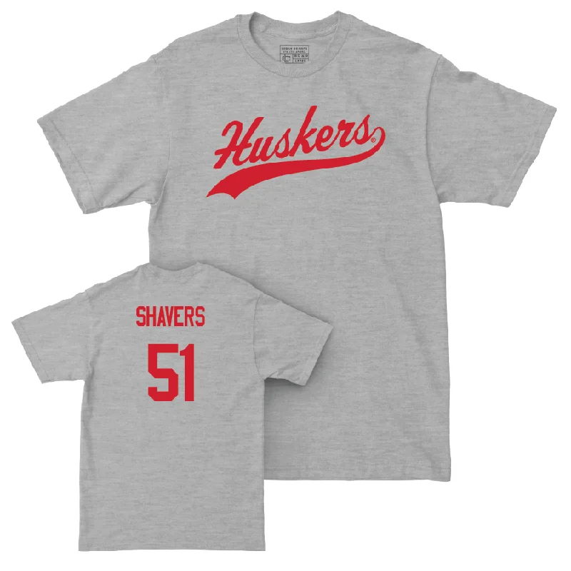 Personalized Football Jersey For Supporters-Sport Grey Football Script Tee  - Vincent Shavers