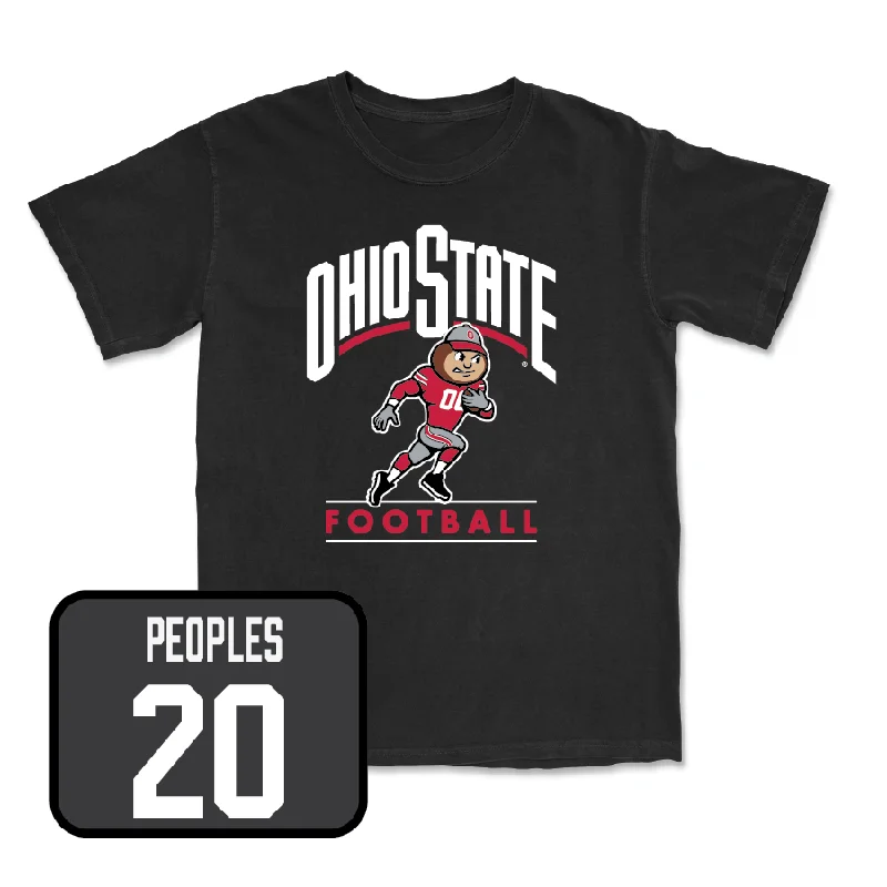 Custom Football Jersey For Fanatics & Enthusiasts-Black Football Gridiron Tee   - James Peoples