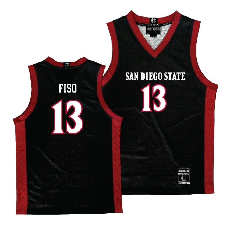 Basketball Jersey For Local Teams & Clubs-SDSU Women's Black Basketball Jersey - Meghan Fiso #13