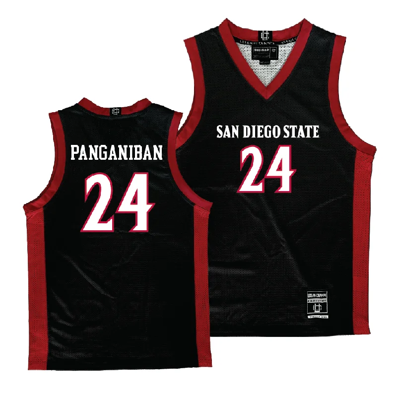 Custom Basketball Jersey For Coaches & Staff-SDSU Women's Black Basketball Jersey  - Naomi Panganiban