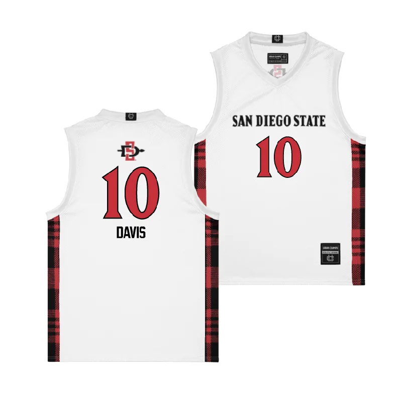 Basketball Jersey With Custom Graphics-EXCLUSIVE: SDSU Winter Edition Basketball Jersey - Mia Davis