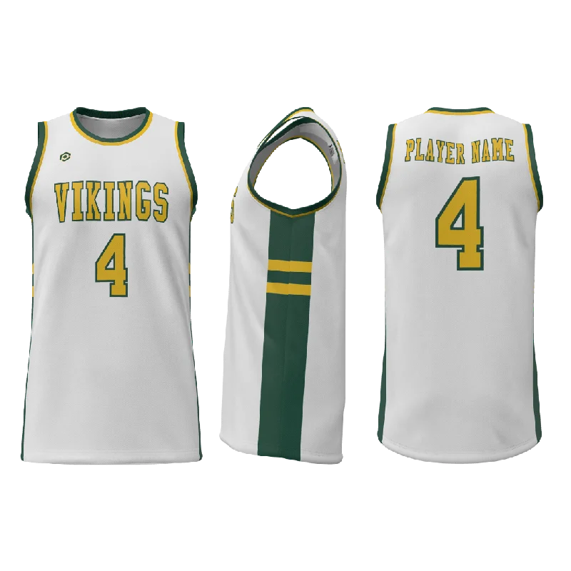 Personalized Basketball Jersey For School Competitions-BASELINE CREW NECK BASKETBALL JERSEY - MEN