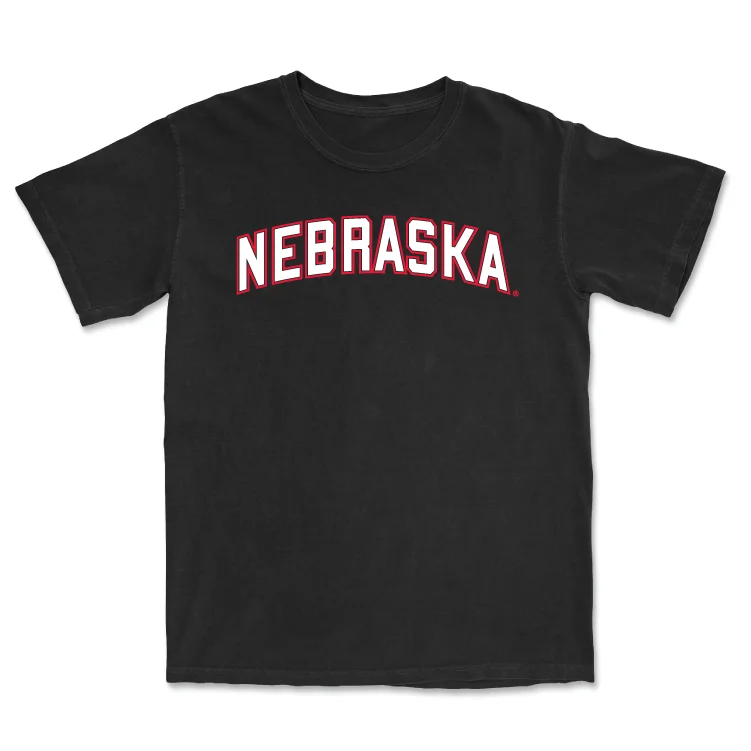 Football Jersey For Youth Team Participation-Football Black Nebraska Tee - Mikai Gbayor