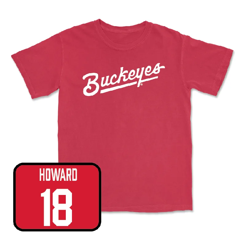 Football Jersey For School & College Competitions-Red Football Script Tee   - Will Howard