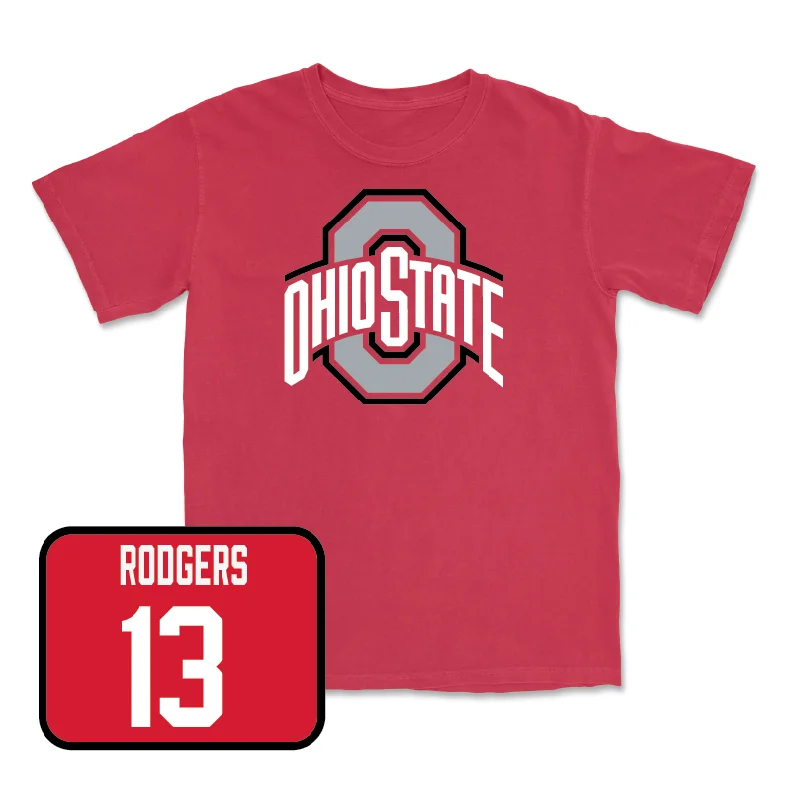 Football Jersey With Player Number & Name-Red Football Team Tee  - Bryson Rodgers