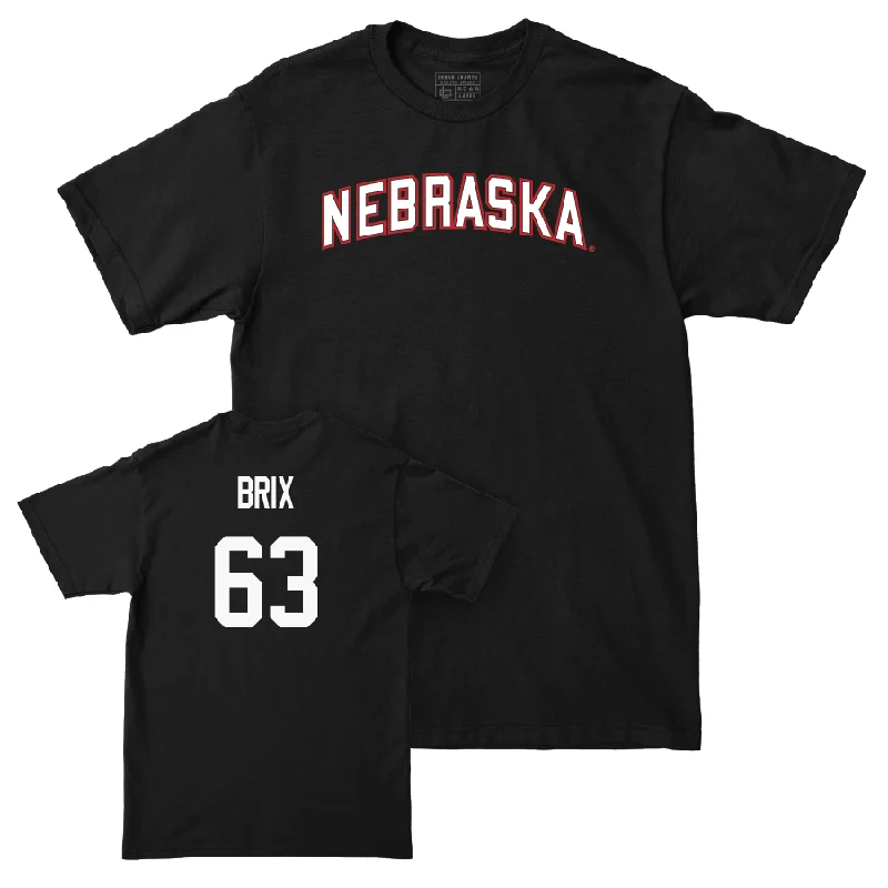 Personalized Football Jersey For Exclusive Offers-Football Black Nebraska Tee  - Grant Brix