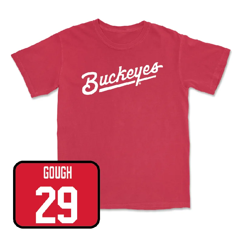 Personalized Football Jersey For League Partnerships-Red Football Script Tee   - Glorien Gough