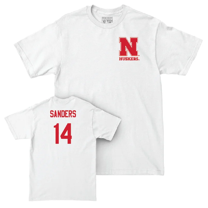 Custom Football Jersey For Exclusive School Events-Football White Comfort Colors Tee  - Amare Sanders