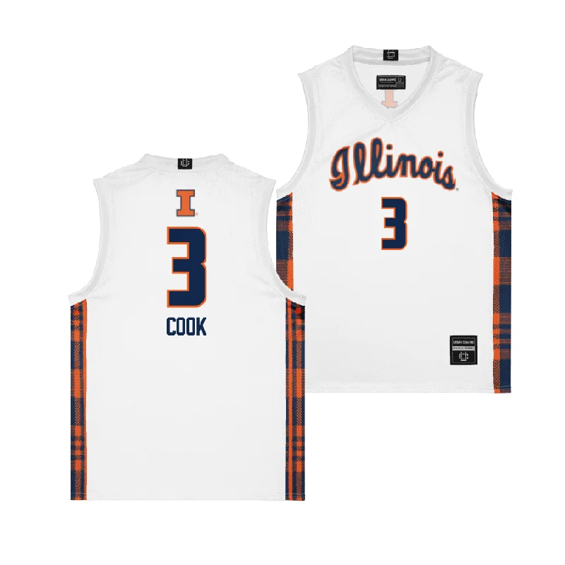 Basketball Jersey With Custom Artwork & Design-EXCLUSIVE: Illinois Winter Edition Basketball Jersey - Makira Cook | #3