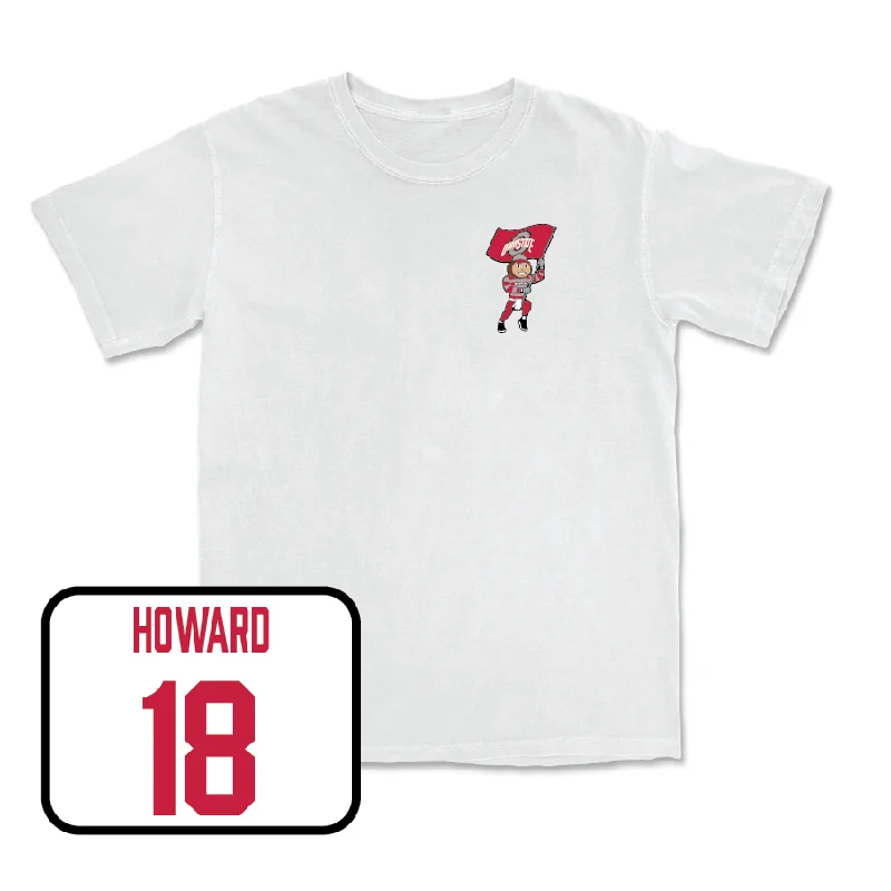 Custom Football Jersey For Local Club Teams-Football White Brutus Comfort Colors Tee  - Will Howard