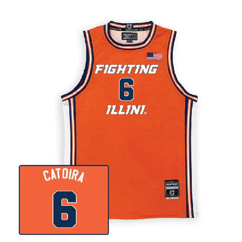 Custom Basketball Jersey For Player Engagement-Orange Women's Basketball Fighting Illini Jersey   - Irene Catoira