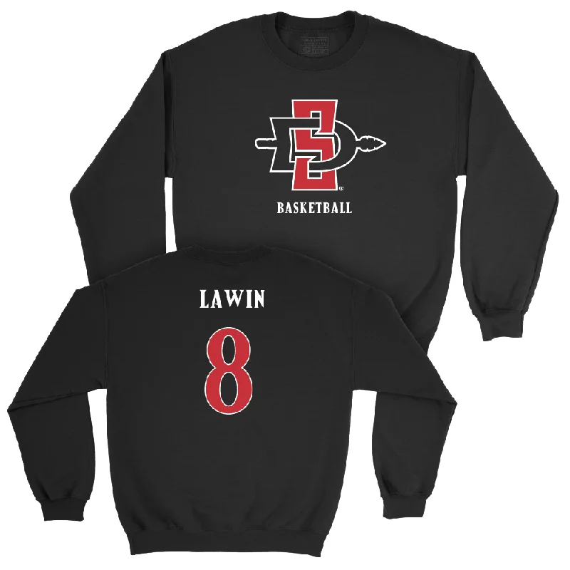 Custom Basketball Jersey For Team Event Apparel-SDSU Men's Basketball Black Mark Crew - Cam Lawin #8