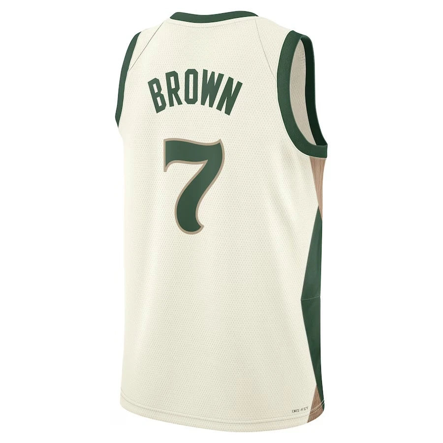 Personalized Basketball Jersey For Player Celebrations-2023-24 American basketball jersey Brown-1