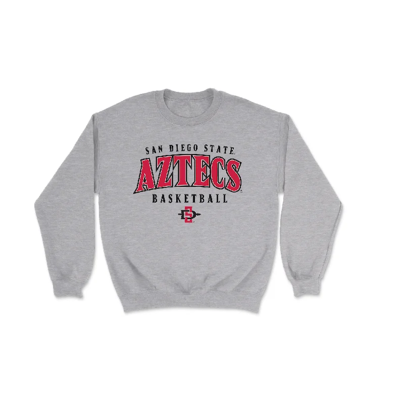 Personalized Basketball Jersey For High School Rivalries-Sport Grey Aztecs Women's Basketball Crew - Meghan Fiso