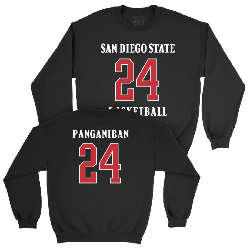 Custom Basketball Jersey For Personalized Customization-SDSU Women's Basketball Black Sideline Crew  - Naomi Panganiban