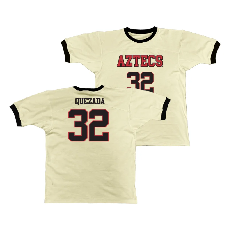 Personalized Basketball Jersey For Custom Fit-SDSU Retro Ringer Tee - Adryana Quezada #32