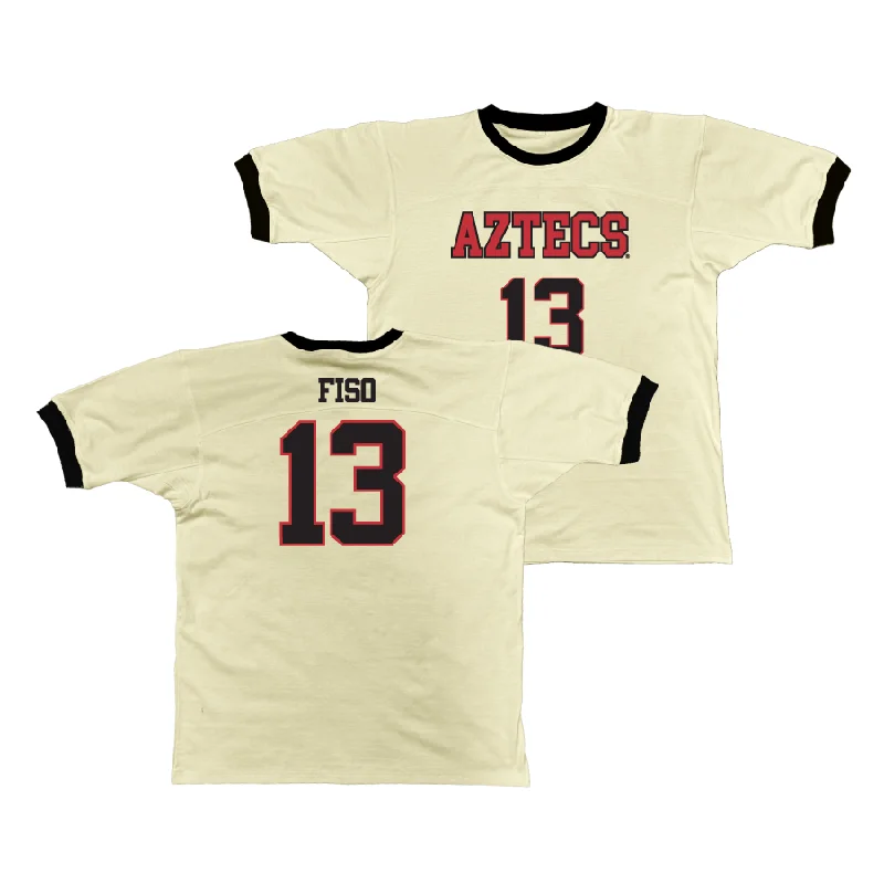 Custom Basketball Jersey For Player Recognition-SDSU Retro Ringer Tee - Meghan Fiso #13