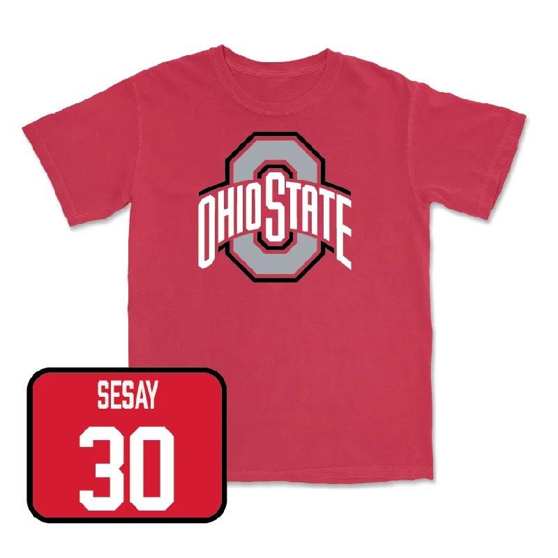 Personalized Football Jersey For Sponsors-Red Football Team Tee   - Rashid Sesay