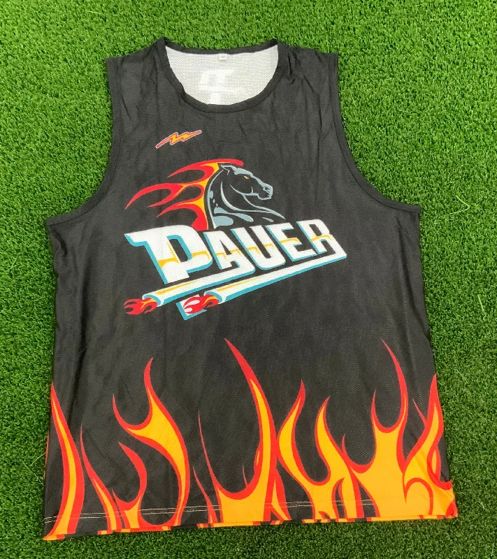 Basketball Jersey For Team Gifts-Pauer Piston Tank Flames