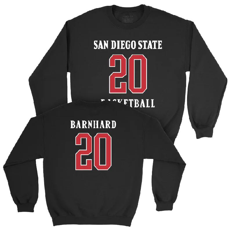 Personalized Basketball Jersey For Fan Support-SDSU Women's Basketball Black Sideline Crew  - Bailey Barnhard