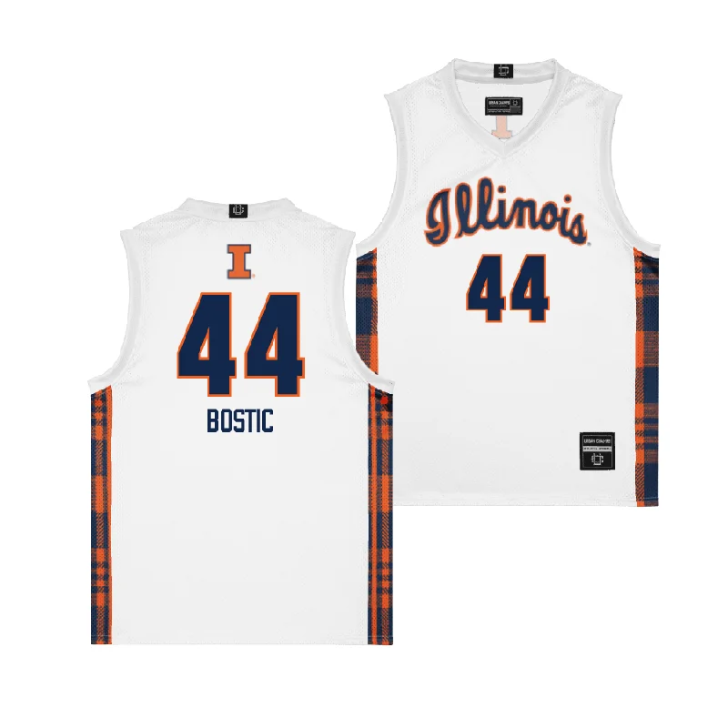 Personalized Basketball Jersey For Seasonal Fan Merchandise-EXCLUSIVE: Illinois Winter Edition Basketball Jersey - Kendall Bostic | #44