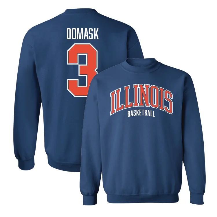 Personalized Basketball Jersey For Supporters-Navy Illinois Arch Crew - Marcus Domask #3