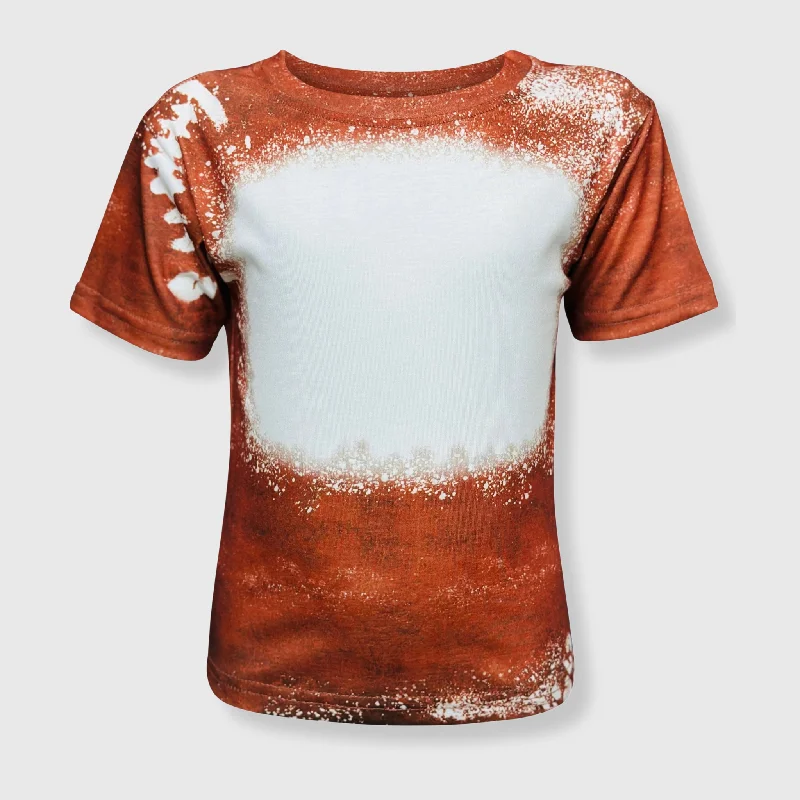 Football Jersey For Special Event Customization-Football Brown Faux Bleached Kids Top