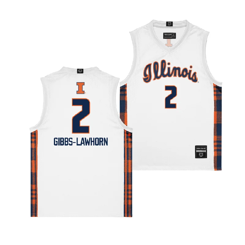 Custom Basketball Jersey For Special Teams Merchandise-EXCLUSIVE: Illinois Winter Edition Basketball Jersey  - Dra Gibbs-Lawhorn