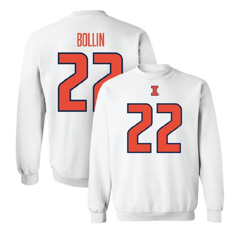 Personalized Basketball Jersey For Fan Engagement-Illinois White Shirsey Crew - Shay Bollin