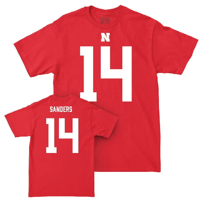 Personalized Football Jersey For Team Memorable Moments-Nebraska Football Red Shirsey Tee  - Amare Sanders