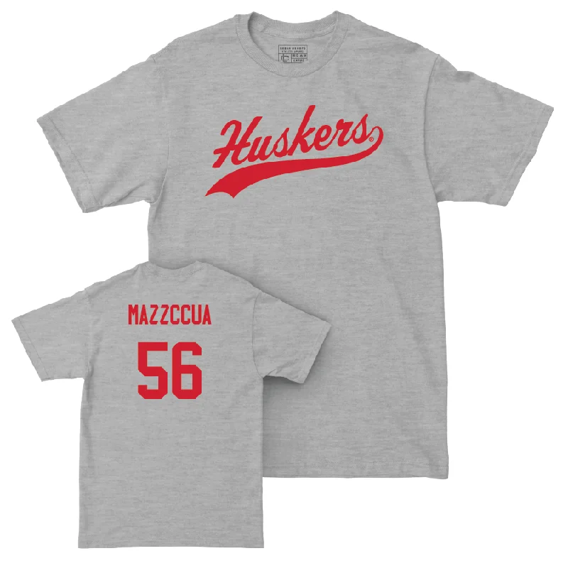 Football Jersey With Unique Design-Sport Grey Football Script Tee  - Micah Mazzccua