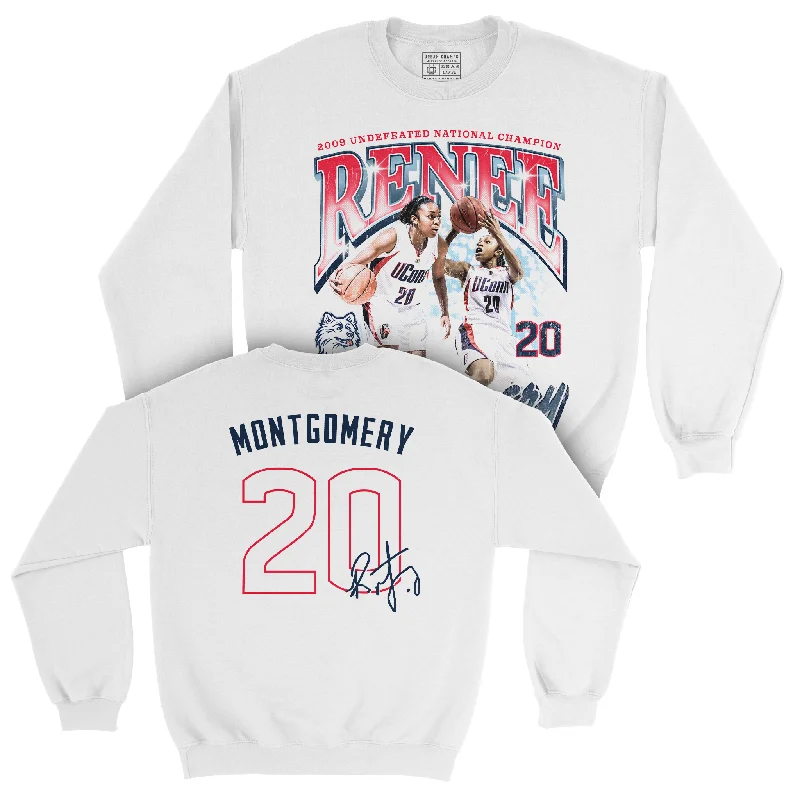 Personalized Basketball Jersey For Seasonal Fan Merchandise-Legacy Collection: Renee Montgomery Graphic White Crewneck