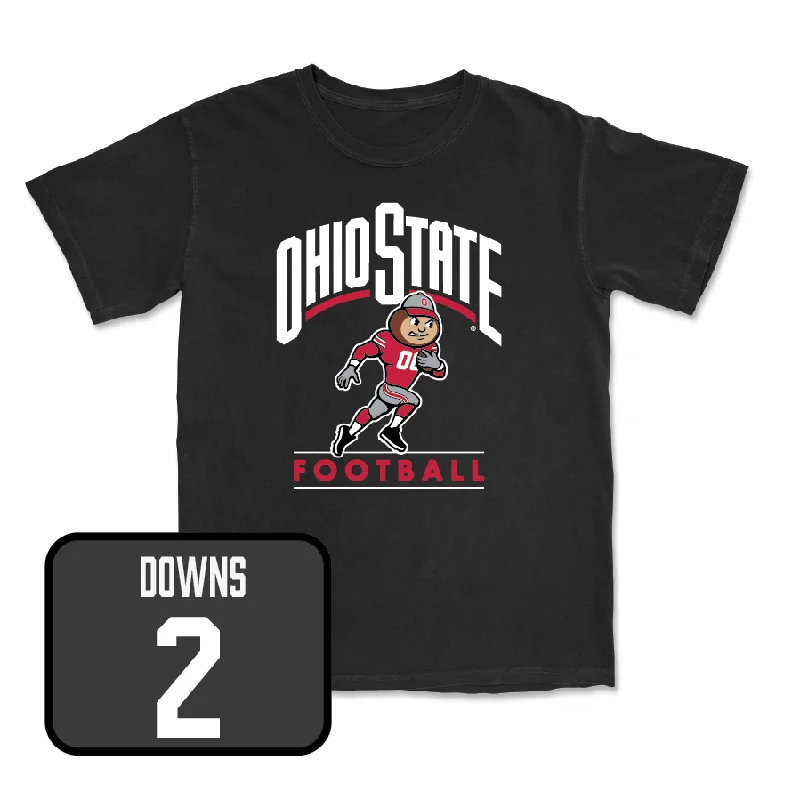 Football Jersey With Custom Graphics-Black Football Gridiron Tee   - Caleb Downs