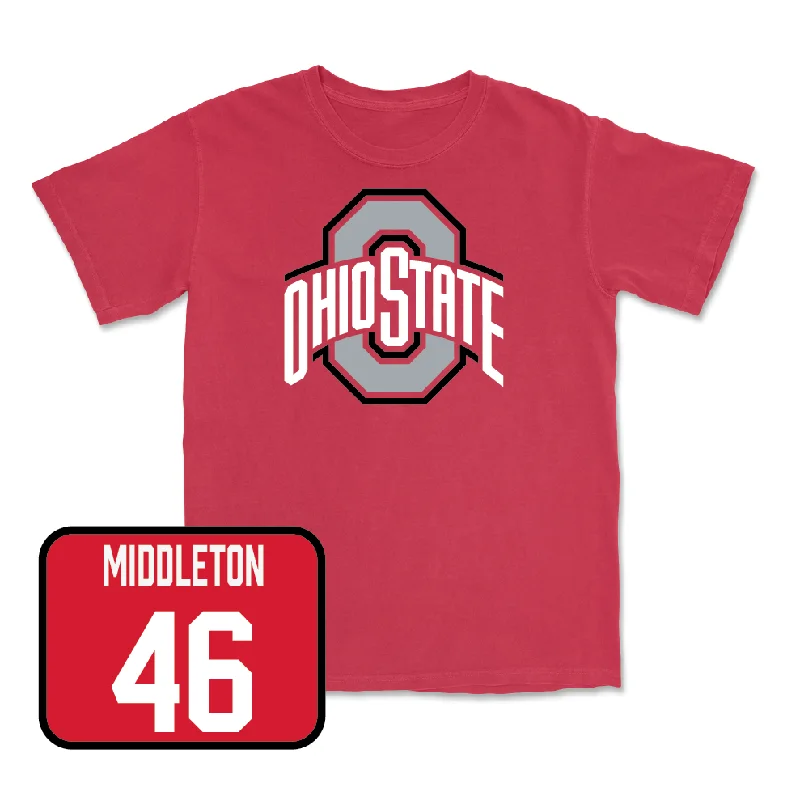 Custom Football Jersey For Fundraising-Red Football Team Tee - Jace Middleton