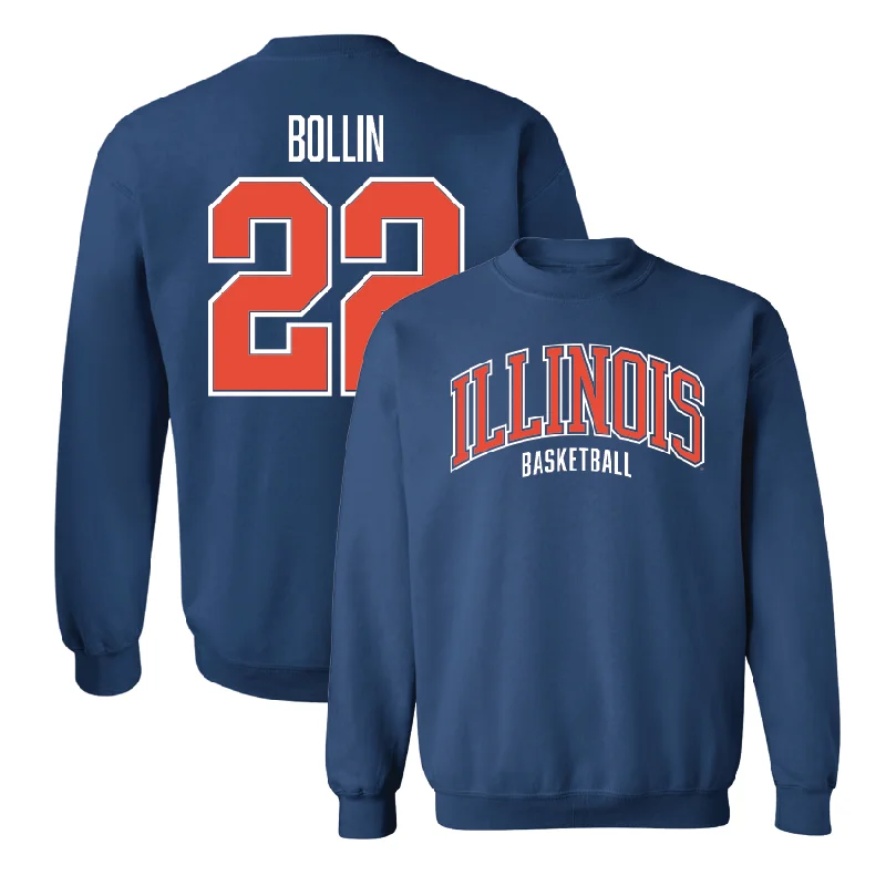 Custom Basketball Jersey For Professional Teams-Navy Illinois Arch Crew - Shay Bollin