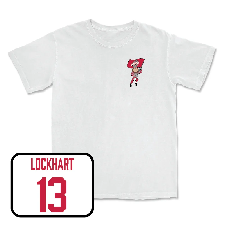 Personalized Football Jersey For Team Collaboration-Football White Brutus Comfort Colors Tee  - Miles Lockhart