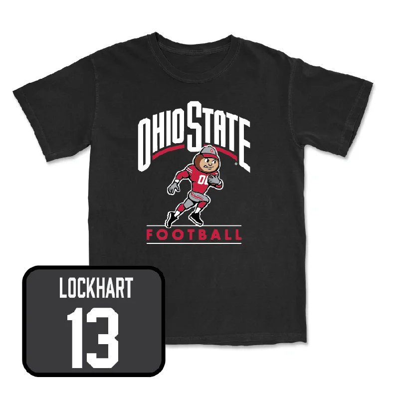 Personalized Football Jersey For Competitive Teams-Black Football Gridiron Tee   - Miles Lockhart