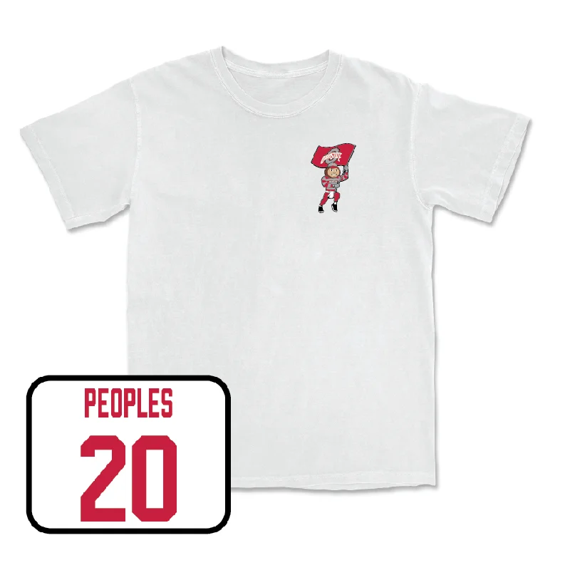 Personalized Football Jersey For Team Performance-Football White Brutus Comfort Colors Tee  - James Peoples