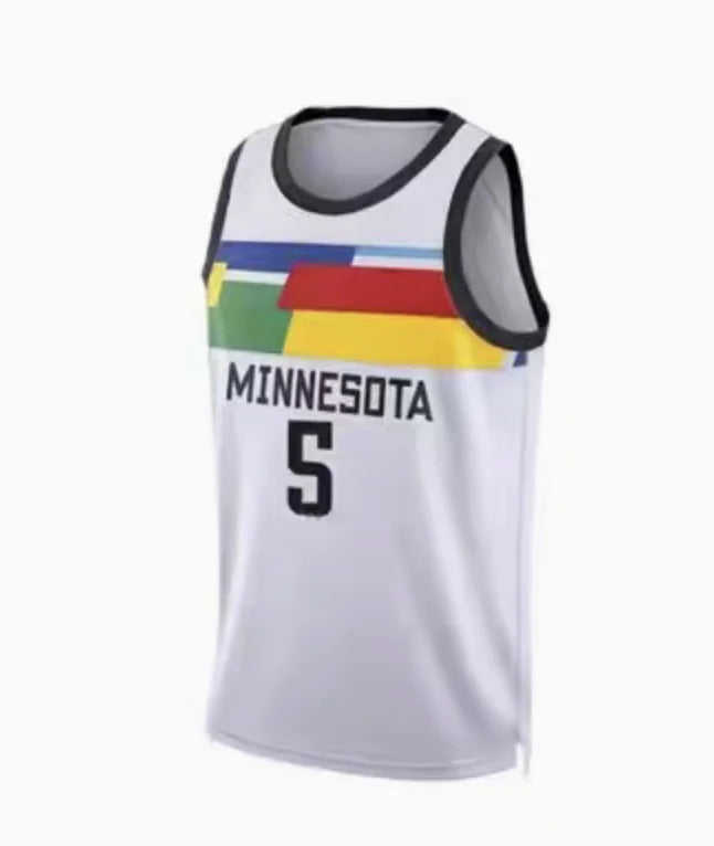 Basketball Jersey With School Logo & Number-2023-24 American basketball jersey AnthonyEdward-4