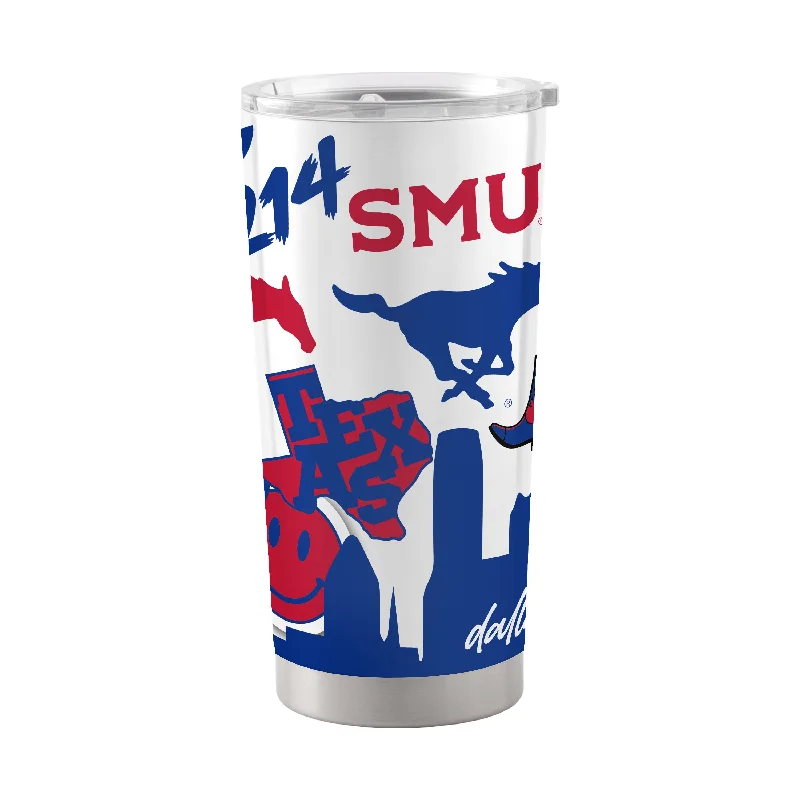 Custom Team Mug For Sports Merchandise-Southern Methodist 20oz Native Stainless Tumbler