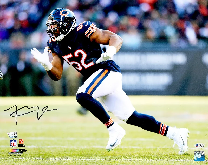 Rugby Helmet For Official Team Wear-Khalil Mack Autographed 16x20 Photo Chicago Bears Fanatics Holo