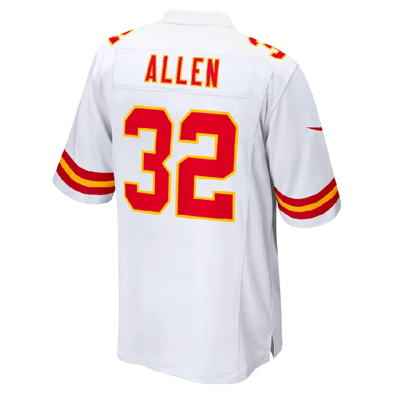 Personalized Rugby Jersey For Custom Designs-KC.Chiefs #32 Marcus Allen White Retired Player Game Jersey Stitched American Football Jerseys