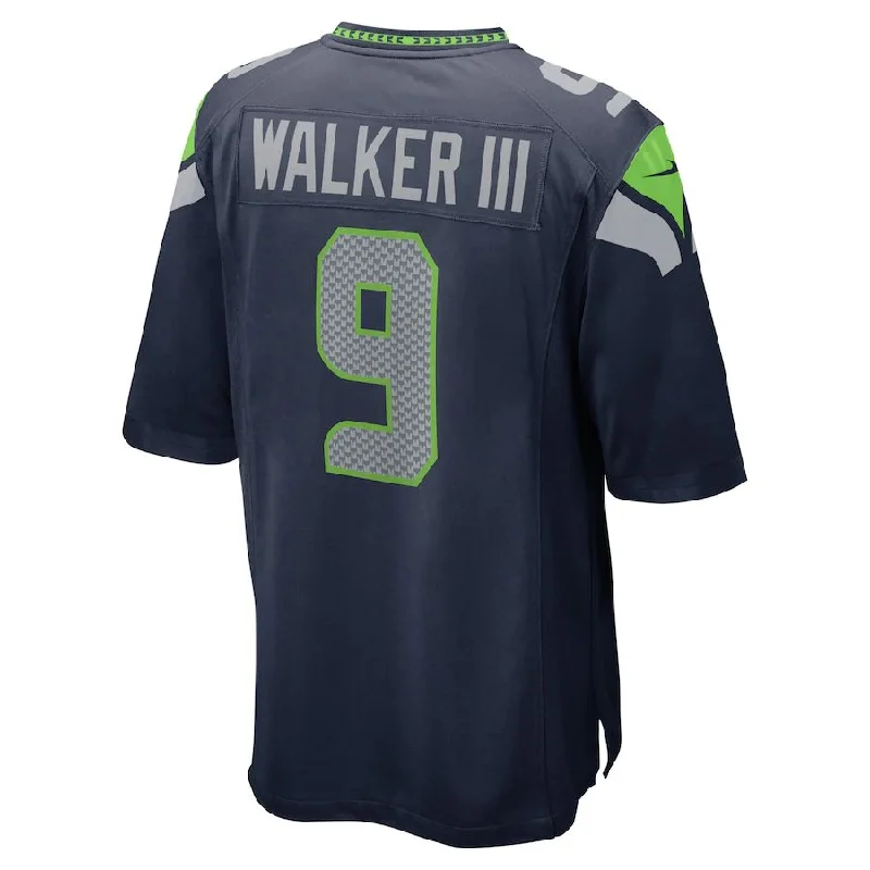 Custom Rugby Jersey For Special Events-S.Seahawks #9 Kenneth Walker III College Navy 2022 Draft Pick Player Game Jersey Stitched American Football Jerseys